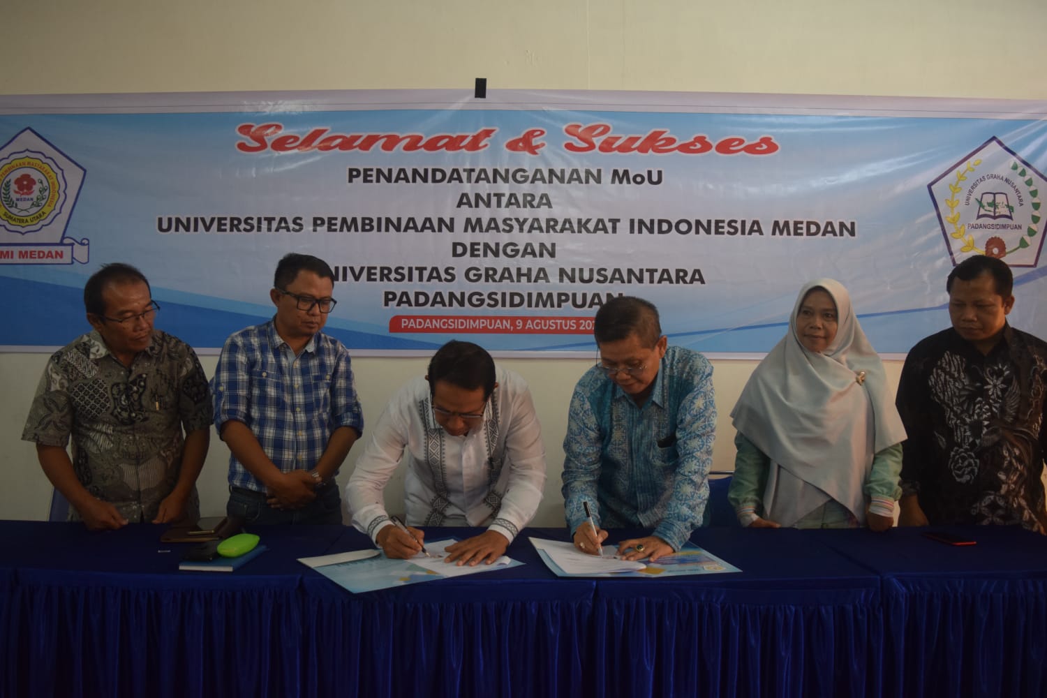 Penandatanganan MOU antara UPMI dengan Universitas Graha Nusantara Padang Sidempuan